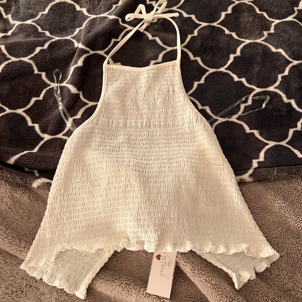 White tank with open back!